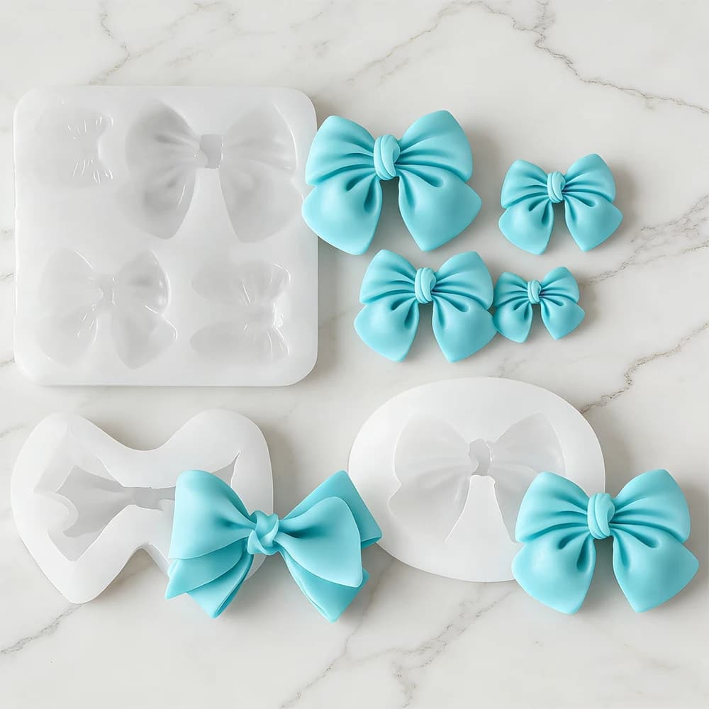 DIY Butterfly Bow Crystal Resin Ornament Mold for Aromatherapy Candle Wax Soap Craft Home Decor Gift