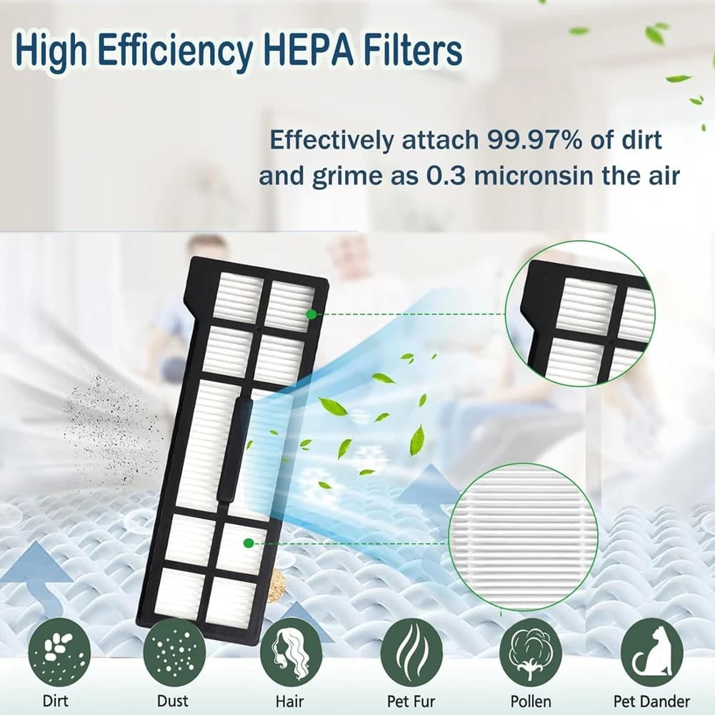 A63P Top For Eufy X10 Pro Omni Series Robot Vacuums Replacement Parts Main Side Brush Hepa Filter Mop Cloth Accessories Kit