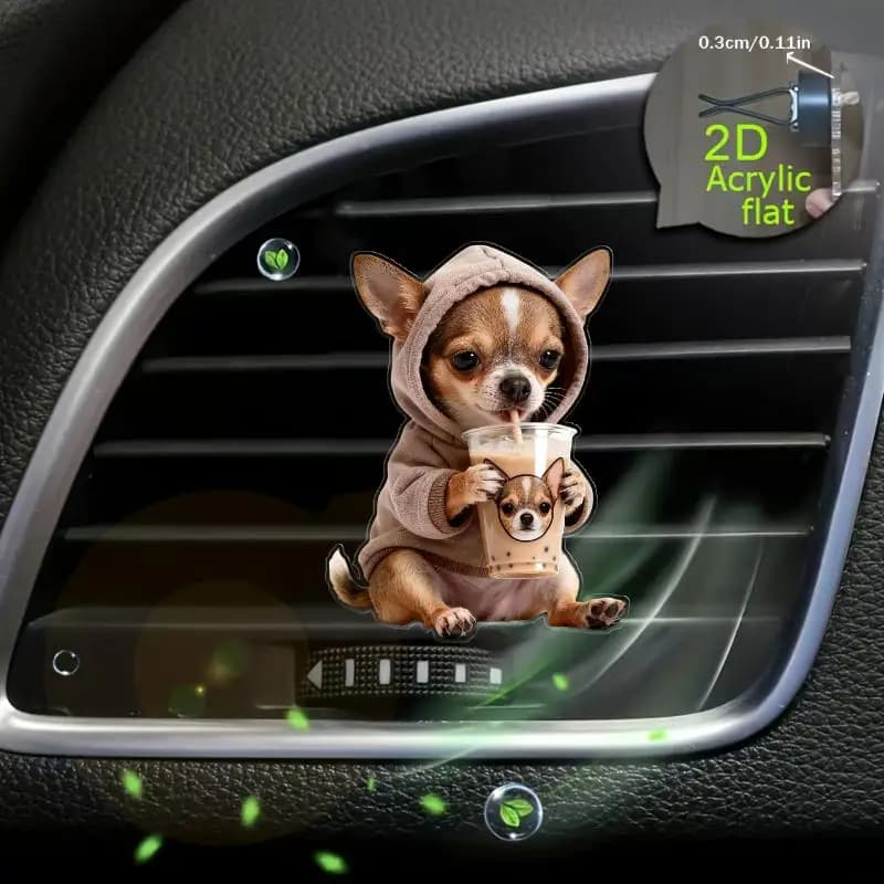 New Cute 2D Acrylic Car Air Vent Clips Cartoon Air Freshener Clips For Car Interior Decoration Auto Accessories