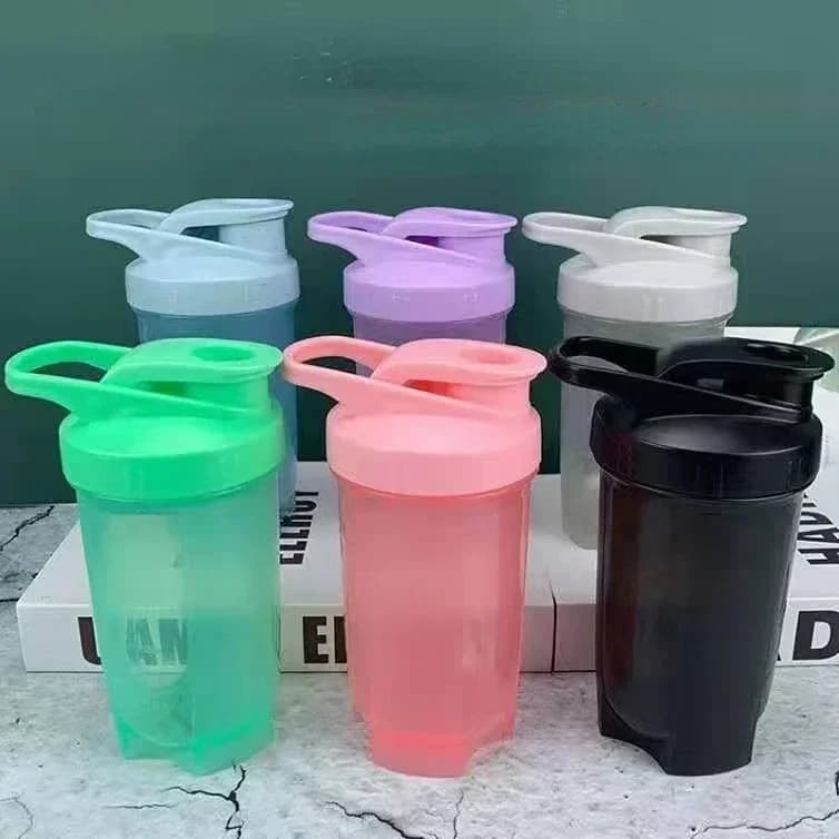 1pc 500ml Milk Shake Cup Sport Fitness Portable Water Cup with Powdered Protein Powder for Beer in Scale