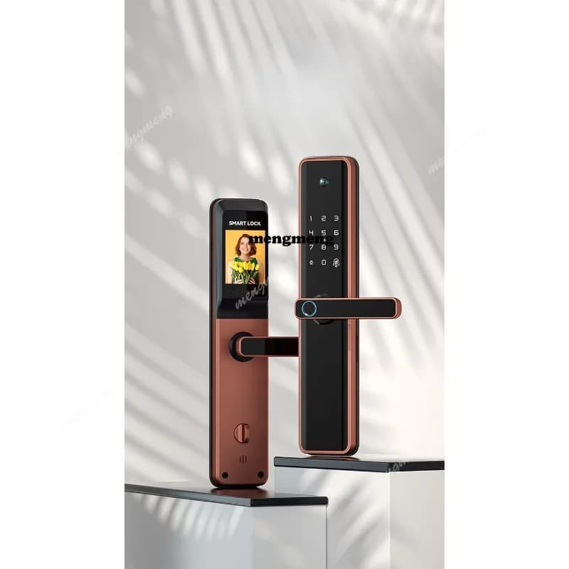 Serratura elettronica intelligente K1pro TuyaWIFI per porta in legno con occhio spia, password e impronta digitale