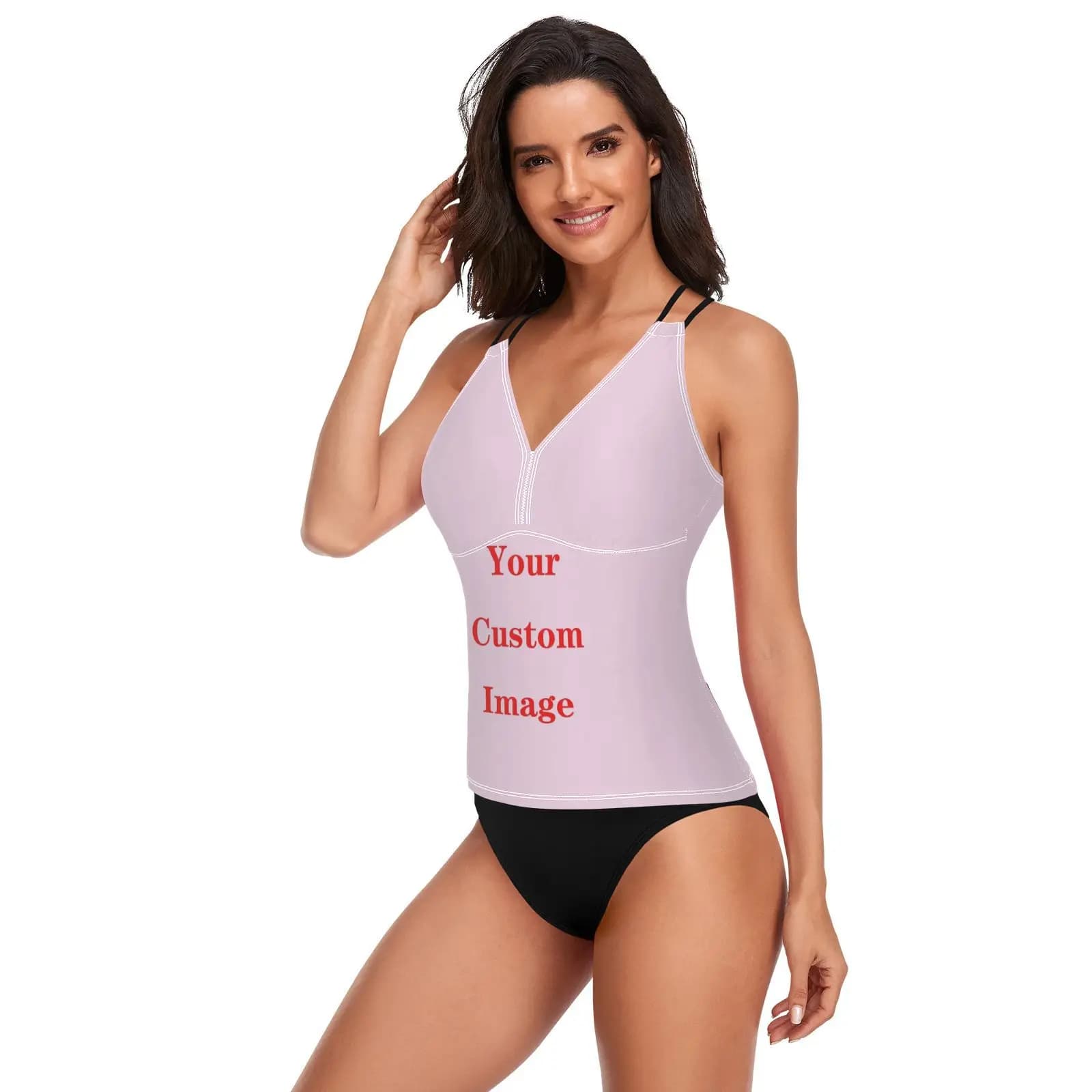 New Sexy Bikini top Customizing images Female Handwork Swimming Suit For Women Swimwear Tankini Tank top