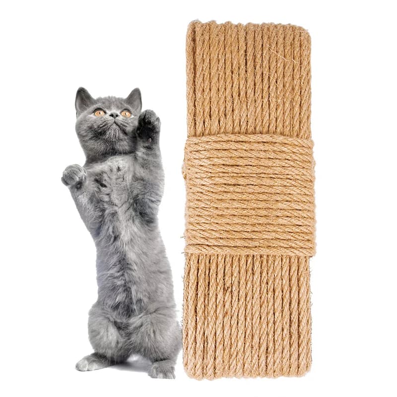 Corda di Sisal per Tiragraffi Fai-da-te, Giocattolo per Gatti, Corda di Ricambio per Struttura Rampicante, Corda per Legare Gambe di Scrivania, per Affilare le Artigli del Gatto