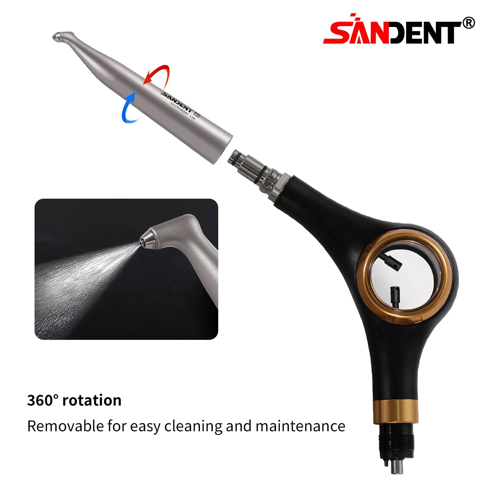 Manipolo per lucidatore a flusso d'aria dentale Supragingival Fit EMS Sbiancamento dei denti per strumenti di odontoiatria per la pulizia dell'igiene orale