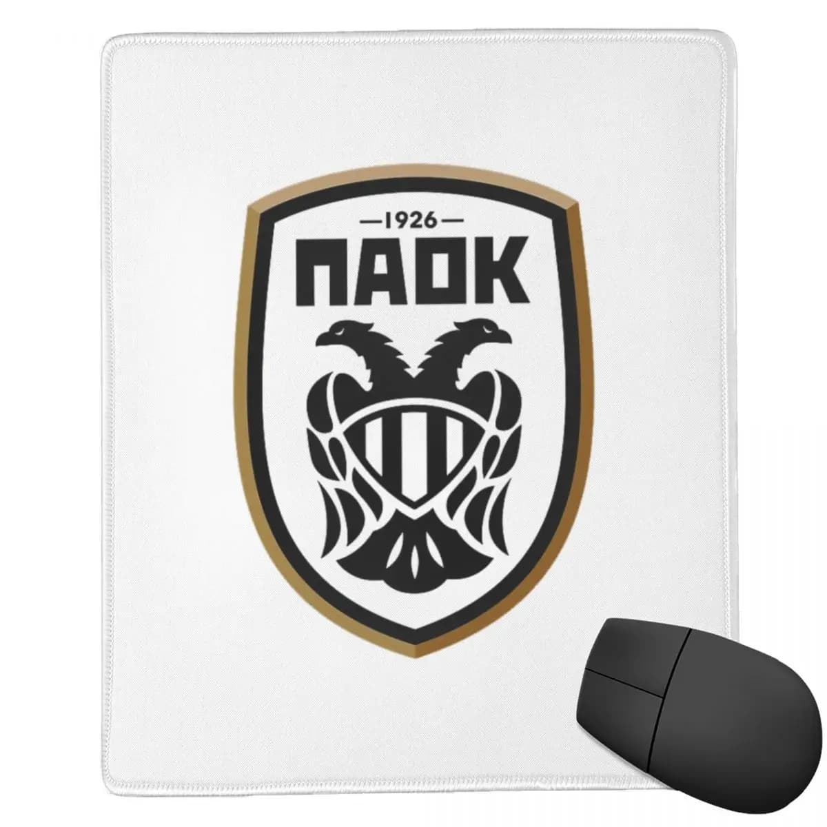 PAOK mouse pad for Greek football fans of Thessaloniki, 7x9 inches (22x18 cm), keyboard and mouse mat for computer, desktop mat for PC and gaming laptop