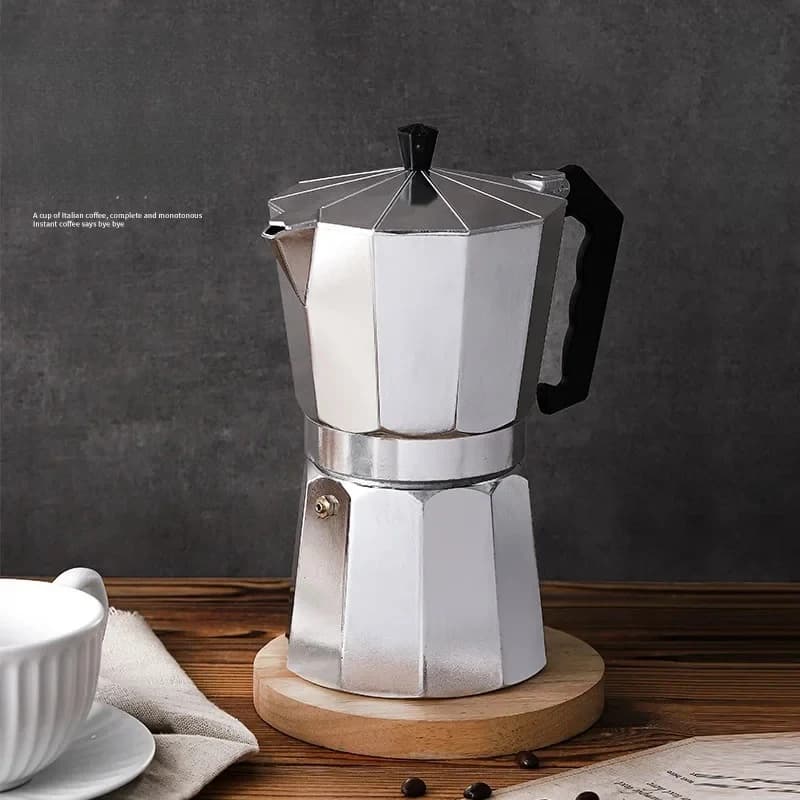 Caffettiere moka Caffettiera ottagonale in alluminio italiano Caffettiera per tazze Caffettiera portatile