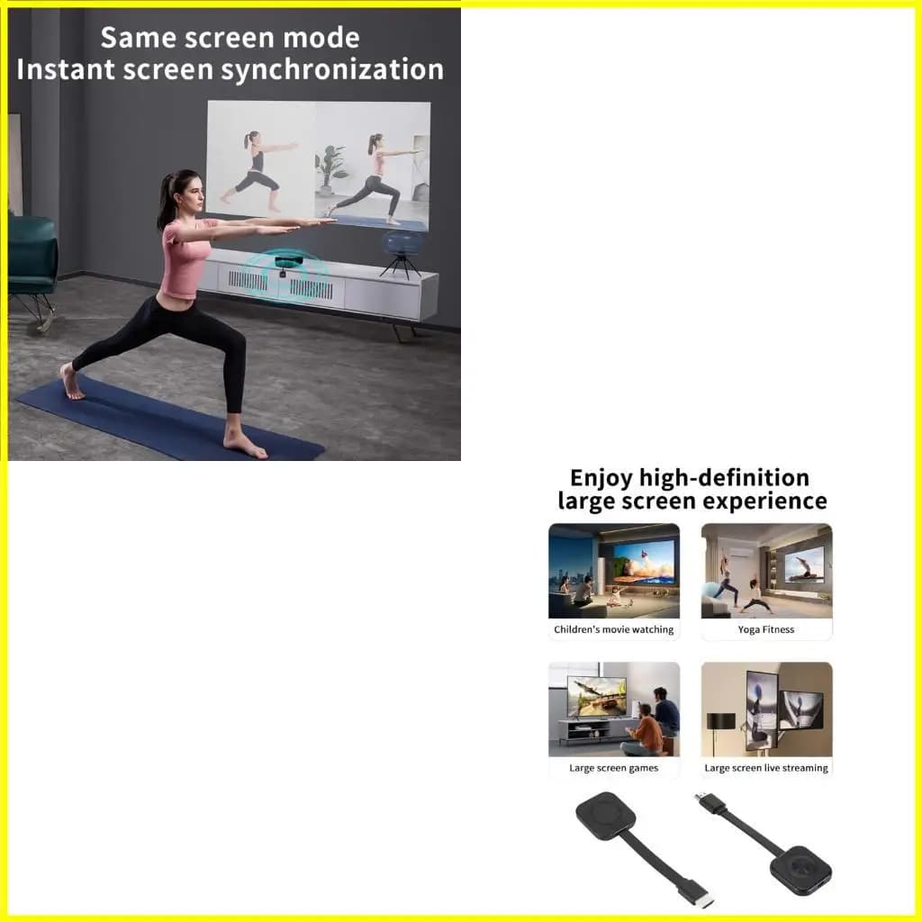 Dongle condivisione dello schermo intelligente per dispositivi mobili Proiezione HDTV Risoluzione 1080P Resistente alle