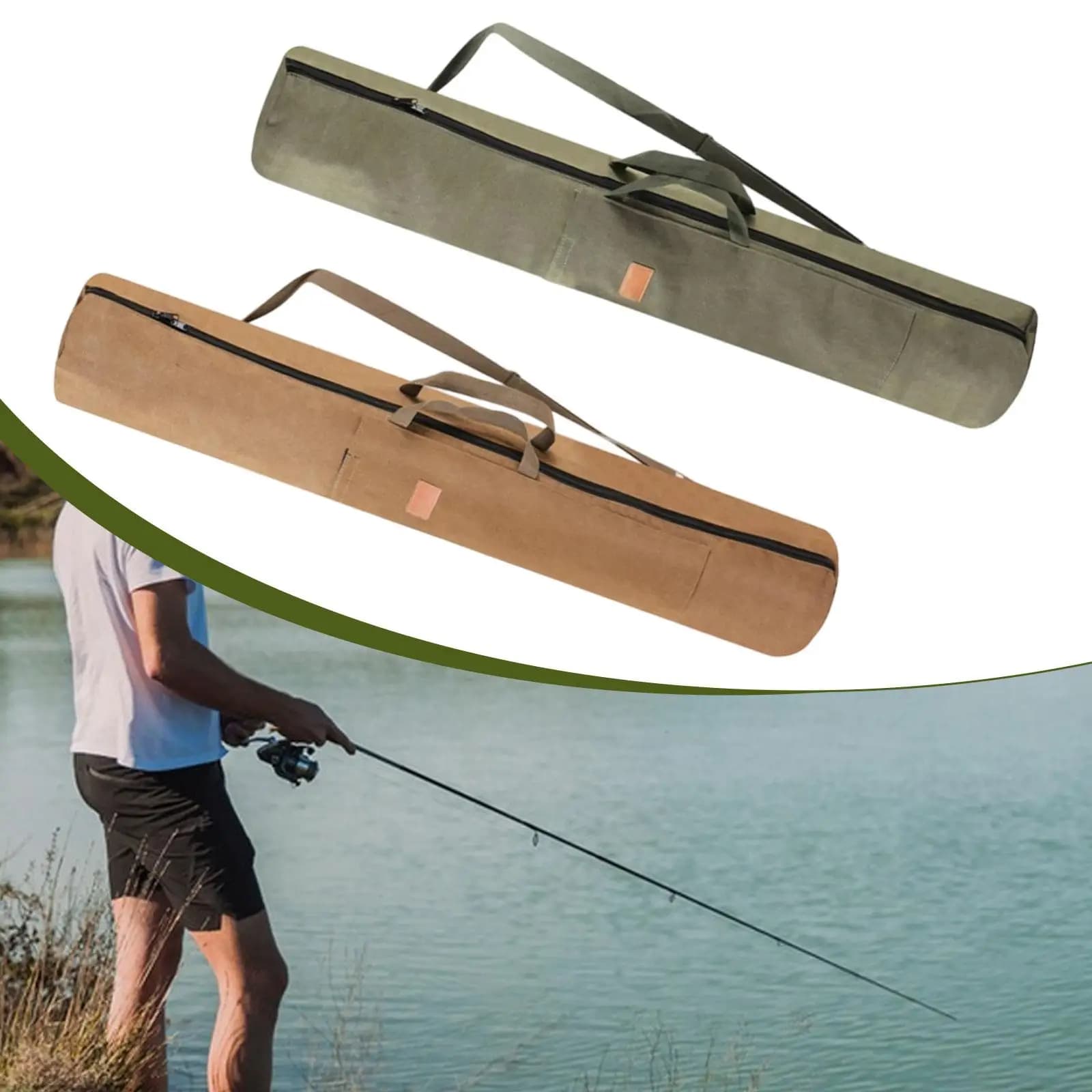 Fishing rod bag equipment with handles Fishing equipment Organizer Shoulder strap for outdoor gear Gloves Travel bait