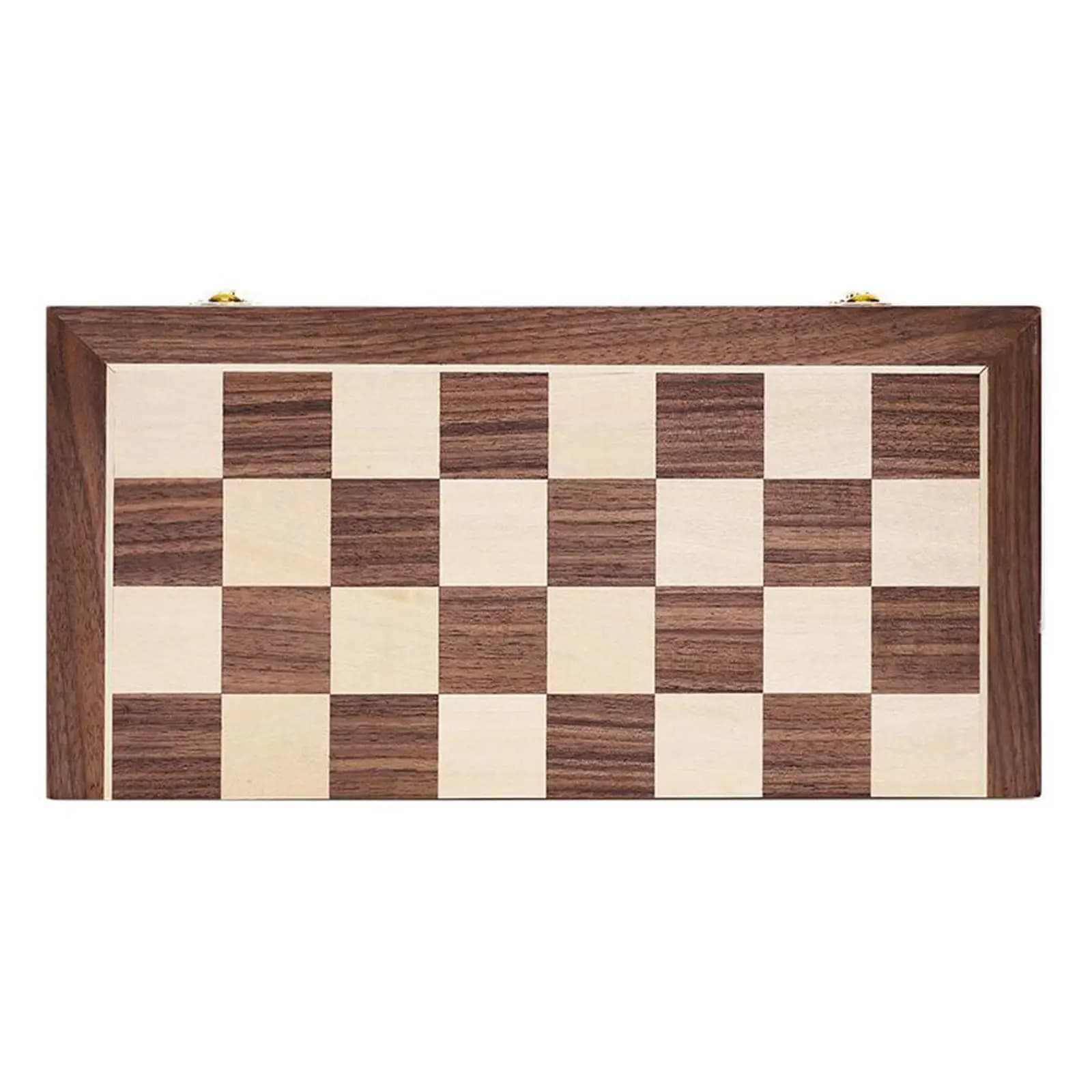 Wooden Chess Set, Folding Chess Board to store the Pieces, Handmade Portable,