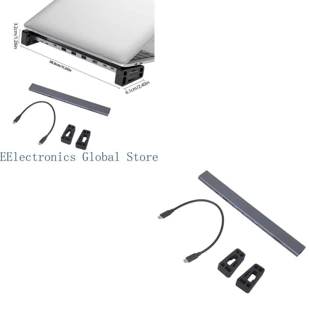 Adattatore dock USB C 9 in 1 in alluminio 462B per collaborazione schermo 4K60hz con rete veloce 1000M Ricarica rapida PD100W