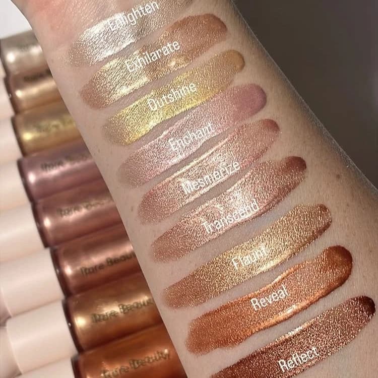 Luminizzatore liquido a luce positiva di bellezza rara Evidenzia finitura luminosa Evidenziatore Trucco Fard Stick Occhi Viso Blush Cosmetici