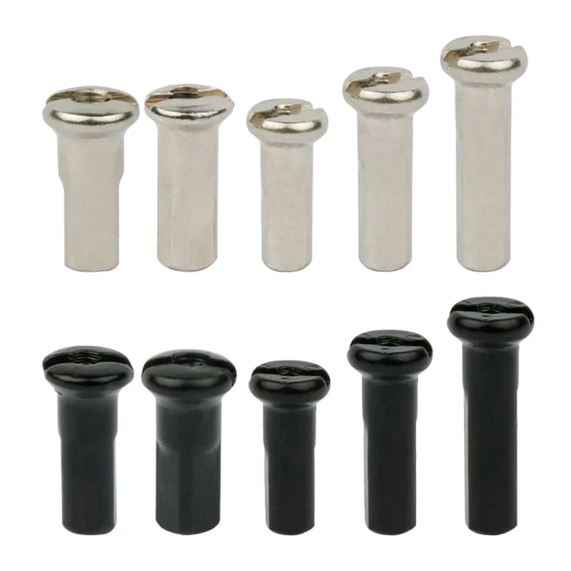 50PCS Raggio in Ottone Tettarelle da biberon 14G 13G 12G Biciclette da Strada Montagna Ruota E-Bike Scooter Bike Raggio