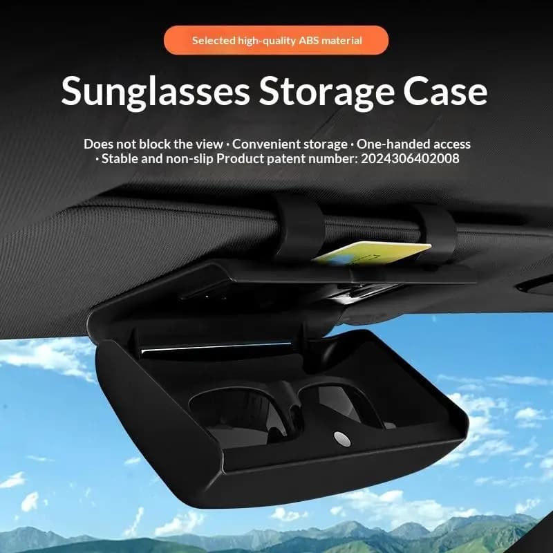 Portaocchiali da Sole per Auto, Scatola Portaocchiali da Visiera Parasole, Custodia Portatile per Occhiali Auto, Organizzatore
