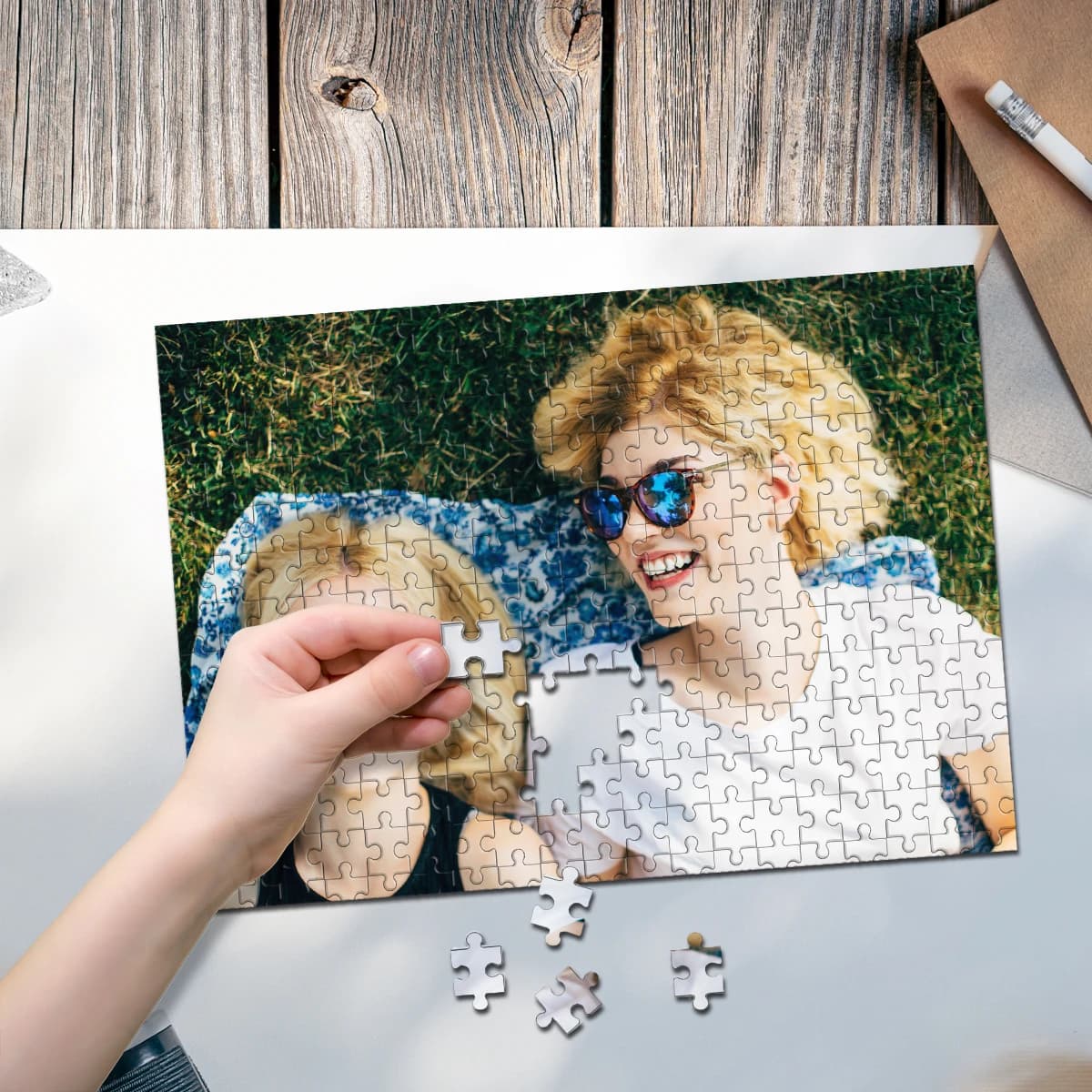 Puzzle Personalizzato con Foto 35/300/500/1039 Pezzi, Puzzle Fai-da-Te con Ritratto, Regalo di Compleanno Personalizzato, Ricordo Speciale