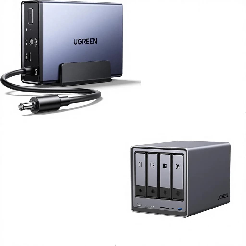UGREEN US3000 12000mAh Uninterruptible Battery Power Supply Bundle DXP4800 4-Bay Desktop NAS 136TB Storage Capacity