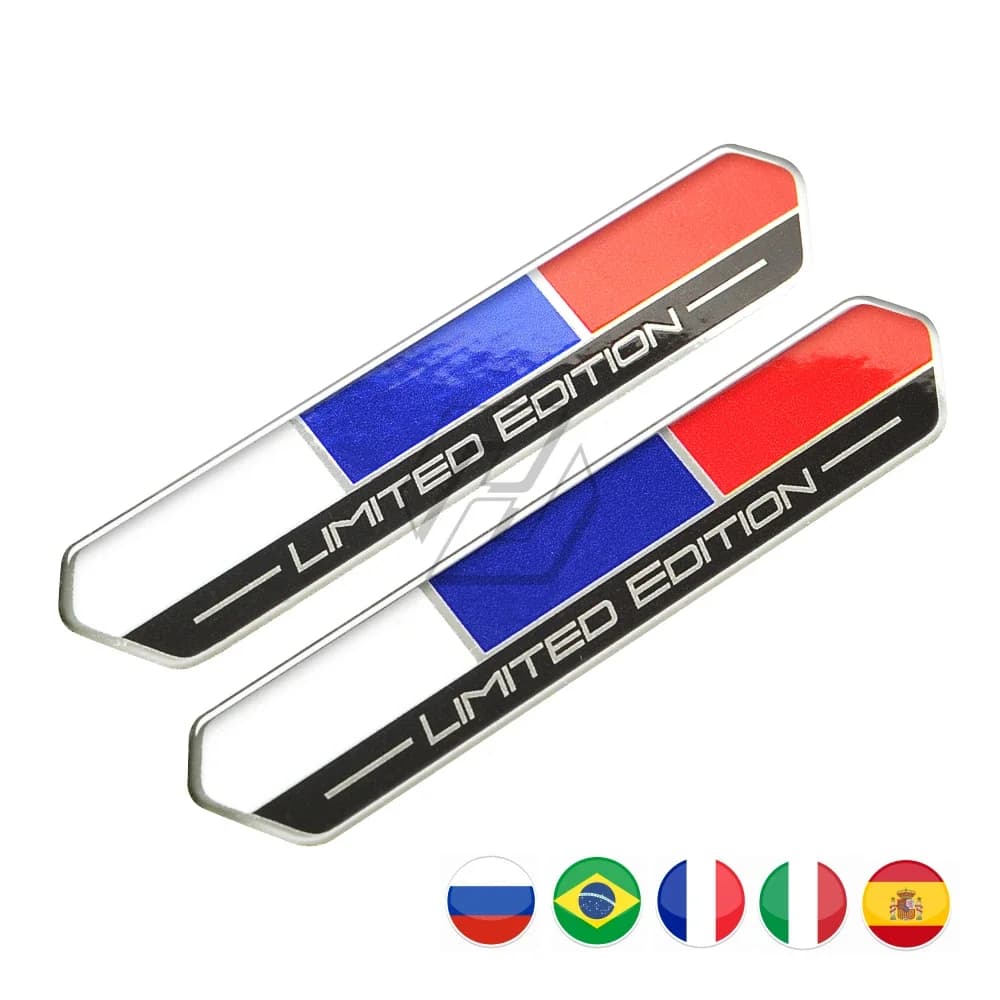 Russia Spagna Francia Brasile Bandiera Edizione limitata Decalcomania Adesivo Moto Serbatoio Pad Universale per Motocross Car Styling per MOTO