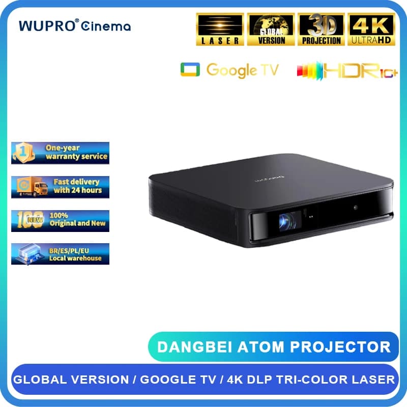 Dangbei ATOM Proiettore Laser Primo Google TV 1200ISO ANSI Lumen Portbale Per Home Theater Smart 3D ALPD 1080P Dolby Audio Beamer