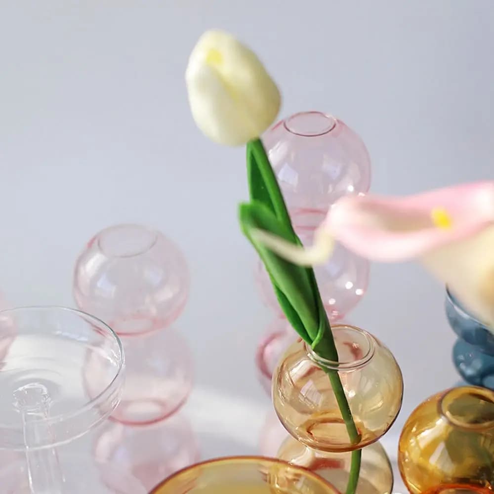 Vaso in Vetro a Sfera di Cristallo per Piante Idroponiche, Decorazione da Tavolo per Soggiorno, Matrimoni, Feste, Vaso per Fiori, Decorazione per la Casa