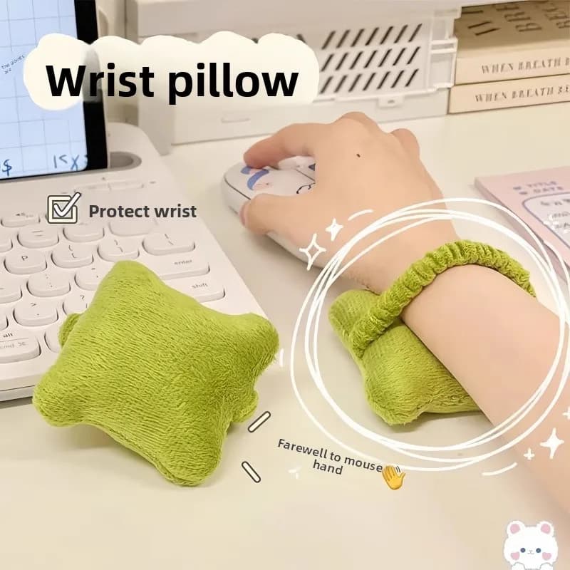 Wrist Support Mouse Pad Small Pillow Hand Rest Elastic Band Keyboard Typing Anti-wear Hand Pad Office Wrist Rest