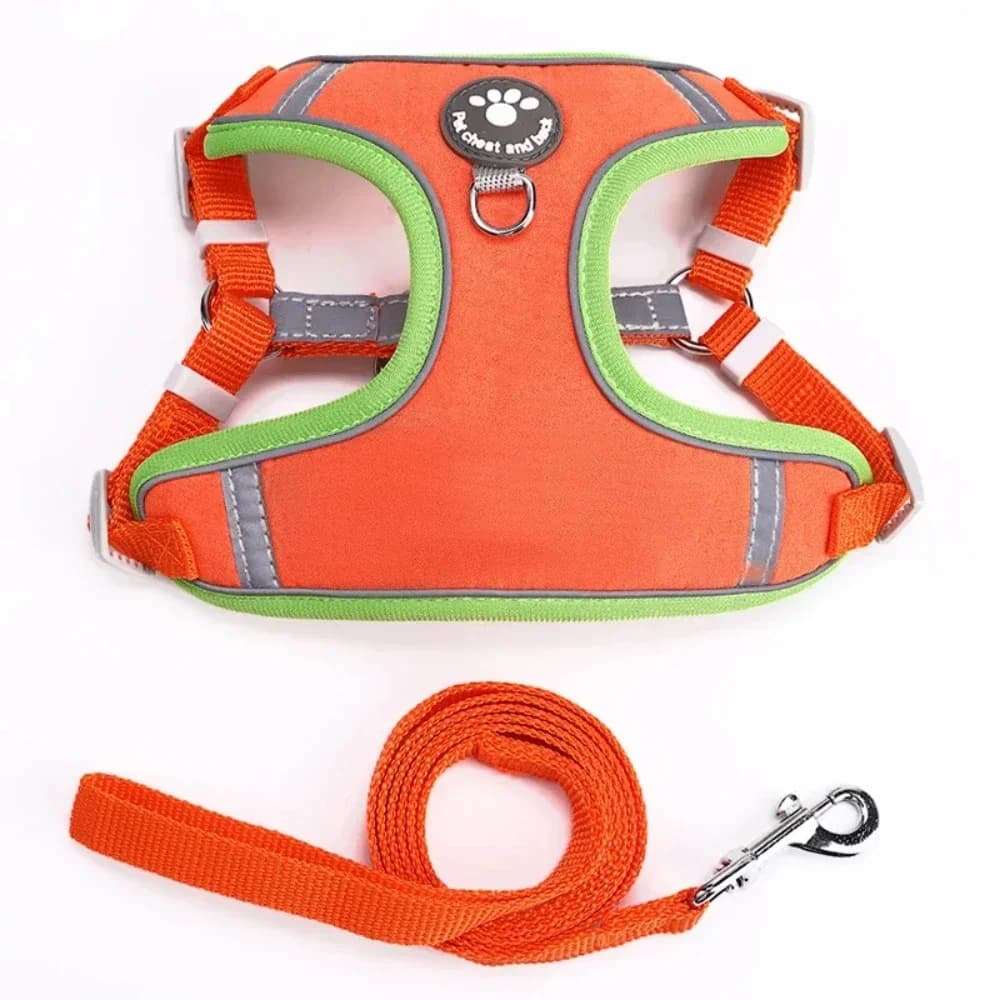 Adjustable No-Pull Dog Harness Vest Reflective Pet Leash for Small to Medium Dogs Walking Running Cat Chest Strap Vest