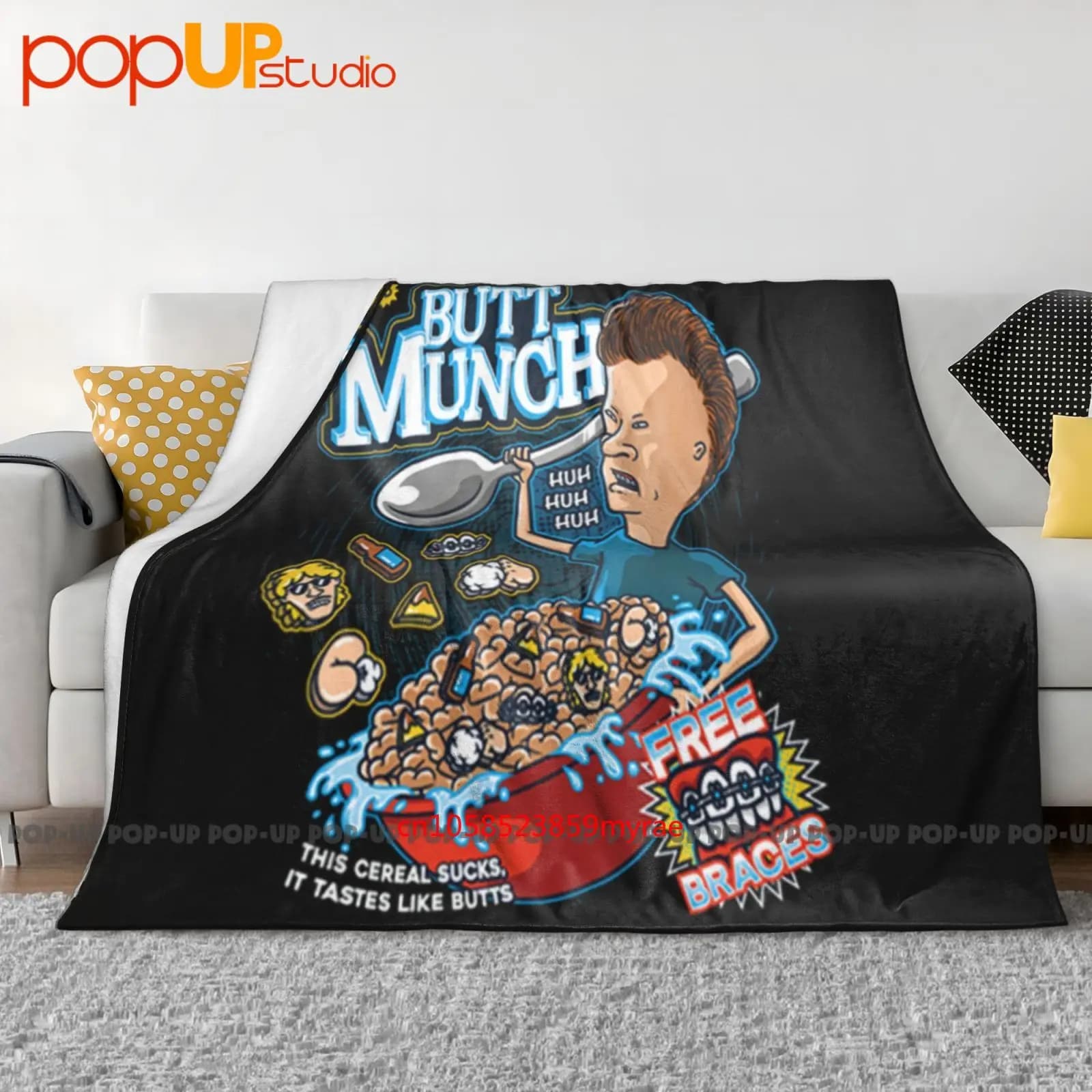 Best Friends Butt Munch Cereal Cornholio Ultra-Soft Blanket Quilt Winter Sofa Cover Bed Covers