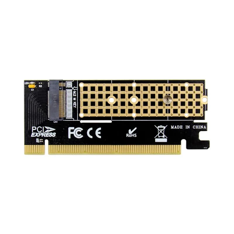 Scheda di conversione SSD NVMe PCIe X16 M.2 M Key, adattatore di estensione per unità a stato solido NVMe M.2 2230 2242 2260 2280 per PC