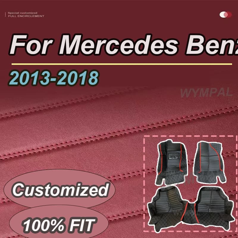 LUXURI Tappetini per auto per Mercedes Benz Classe A W176 2013 ~ 2018 Auto resistente allo sporco Tappeto Tappetini impermeabili Accessori auto