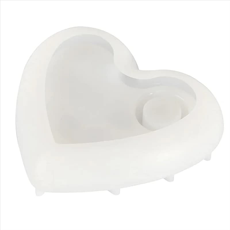 MOPHE-Candele in silicone Stampo a forma di cuore Forme in silicone Resina epossidica per vassoio candeliere Organizzatore di gioielli
