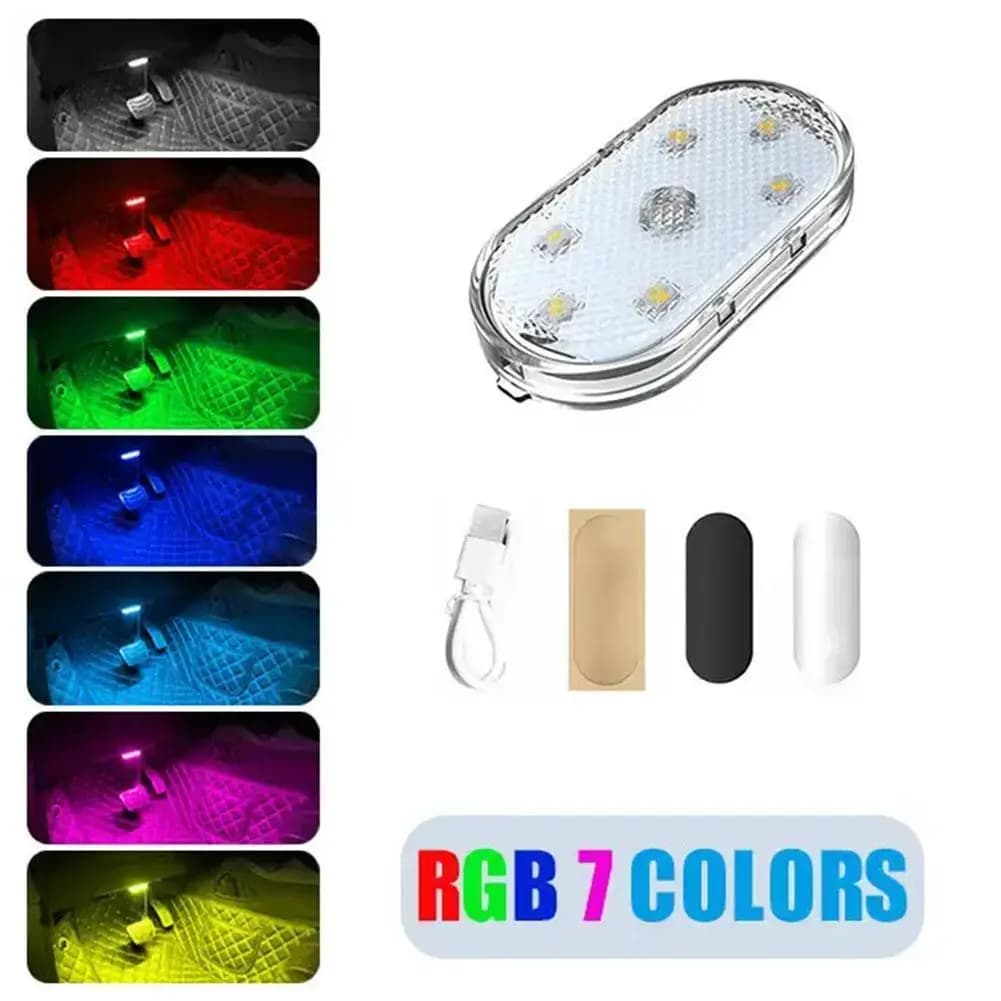 Interni auto Cupola Luce Sensore tattile per dito Mini lampada da lettura a LED Magneti per tetto auto Lampada per atmosfera di ricarica USB