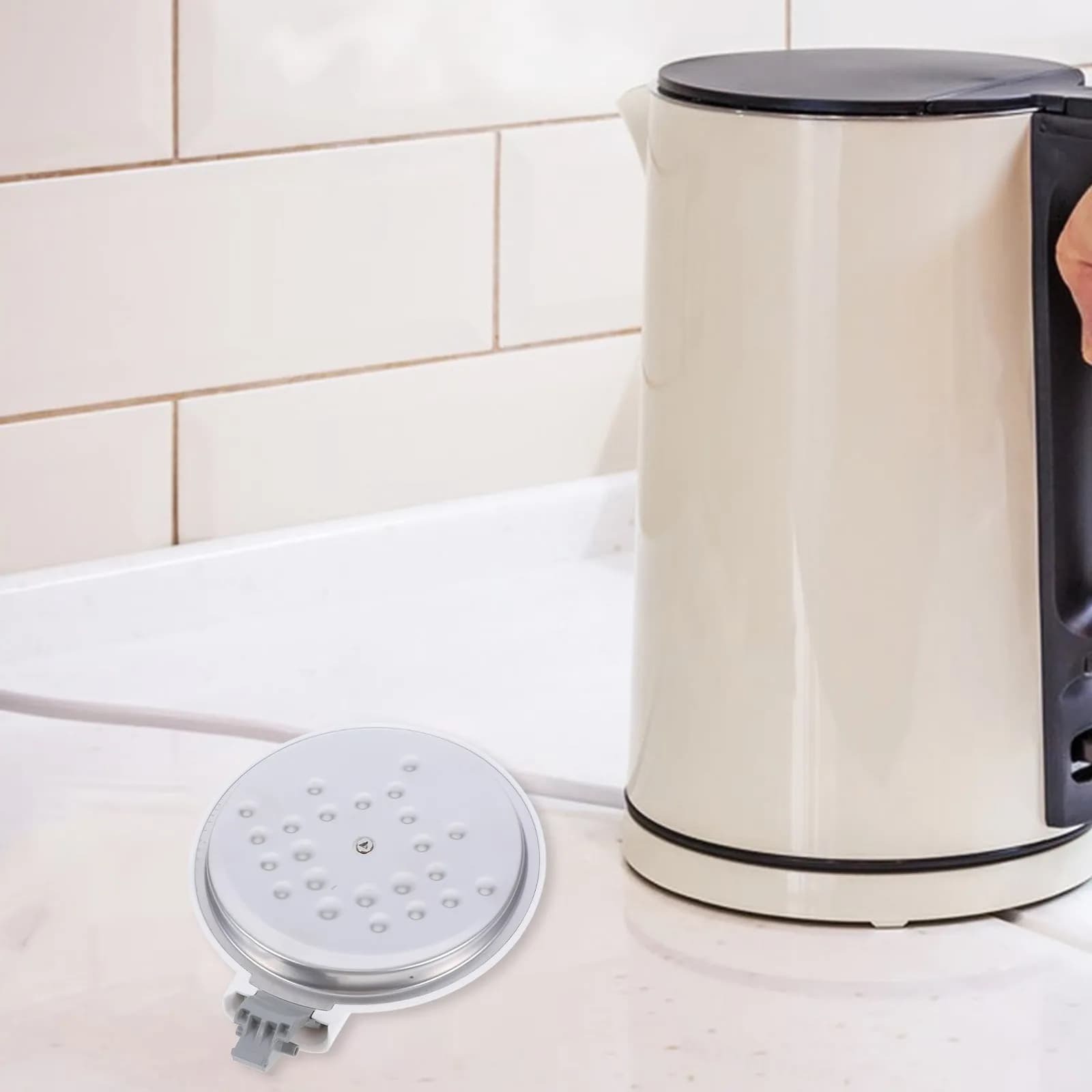 Electric Kettle Lid Replacement Compatible with Mk-Hj1505 -Hj1705 Heavy Duty Steam Sealing Cover for Rapid Hot Water Heating