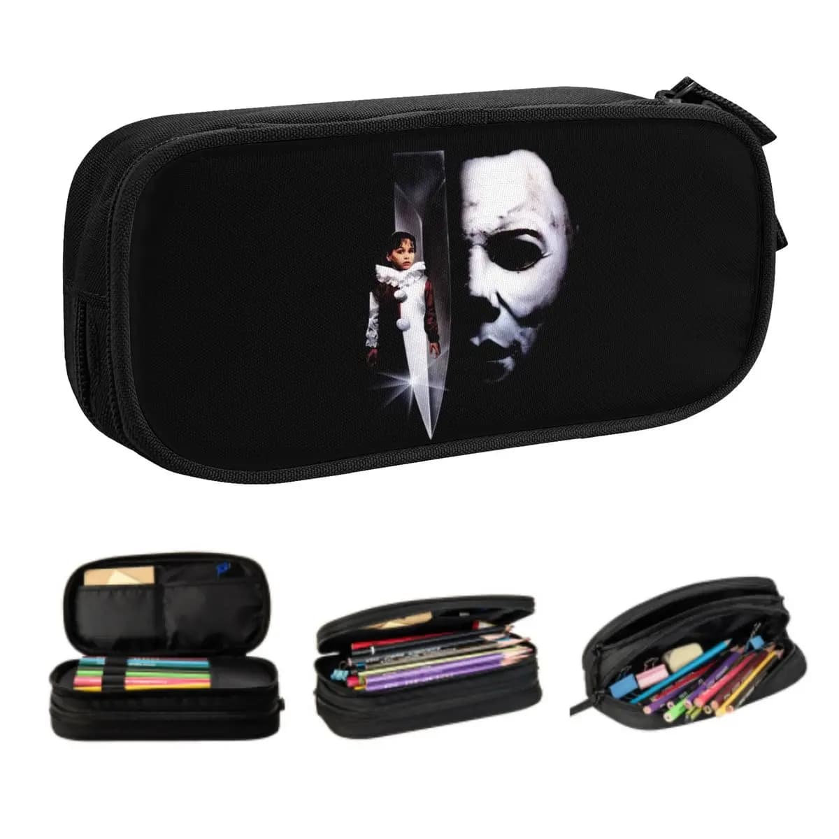 Astucci personalizzati The Revenge Of Michael Myers per film horror di Halloween, grande scatola per penne, accessori scolastici