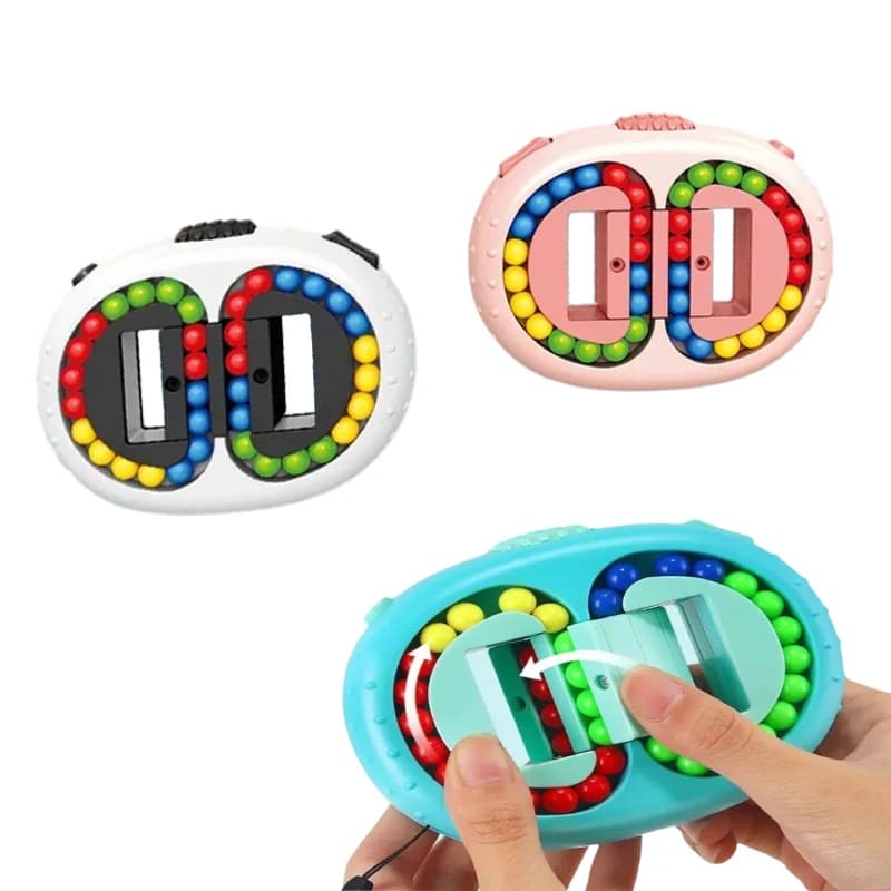 Fagioli colorati Fidget Spinner Strumento di decompressione per alleviare lo stress giocattolo multifunzione per bambini e adulti