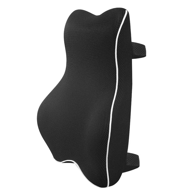 Cuscino di supporto lombare per sedia da ufficio, cuscino di supporto per la schiena per auto, sollievo dal mal di schiena migliora la postura, doppie cinghie regolabili