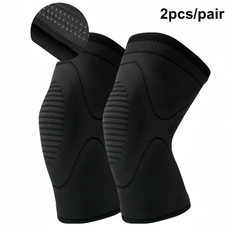 1 paio di ginocchiere da ciclismo per fitness, corsa, ginocchiere in nylon elastico per compressione sportiva, ginocchiere, basket, pallavolo