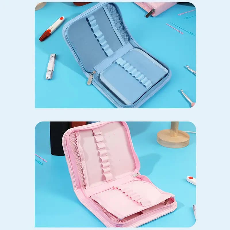 Kit Vuoto per Lavoro a Maglia, Borsa Organizer per Conservazione di Aghi, Forbici e Accessori, Regalo per Appassionati di Cucito