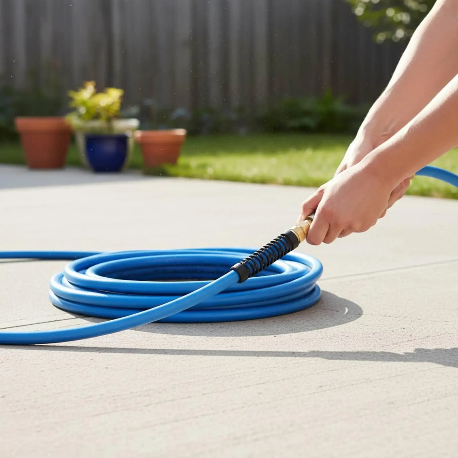 High Pressure Hose Durable Triple Layer Pressure Washer Extension Hose with Brass Connector for Garden Cleaning Tasks