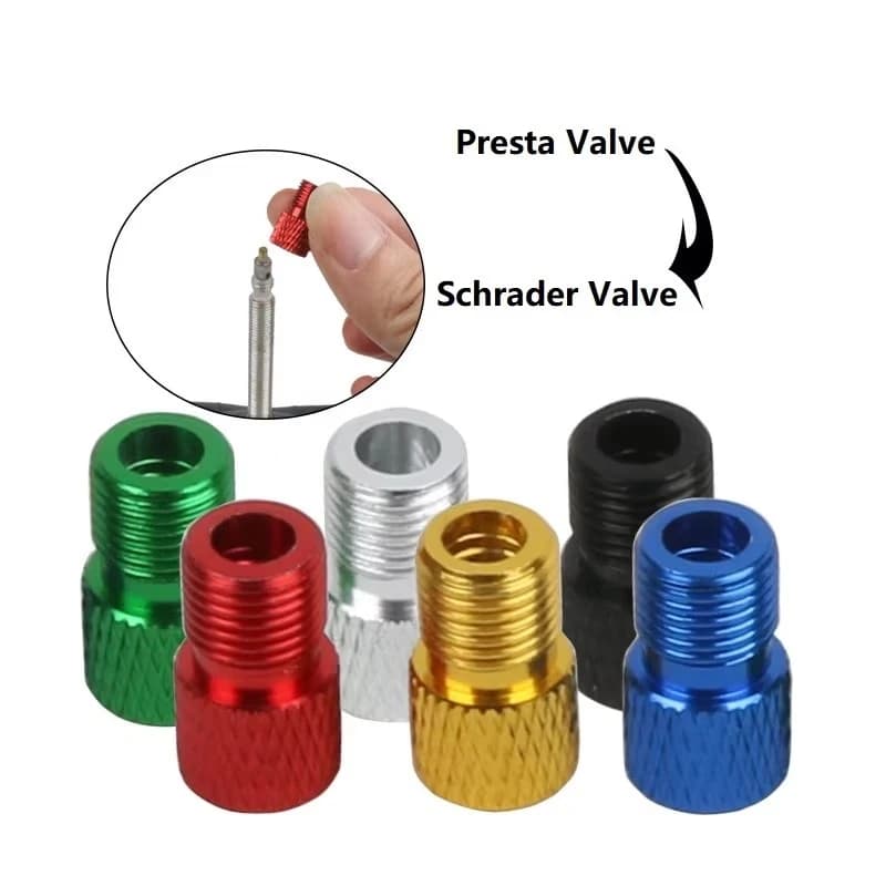 Adattatore per Valvole Bici in Lega da 4/12 Pezzi, da Presta a Schrader, per Pompa Bici, Ugello Aria, Strumenti per Tubi, Accessori Bici (4 Pezzi)