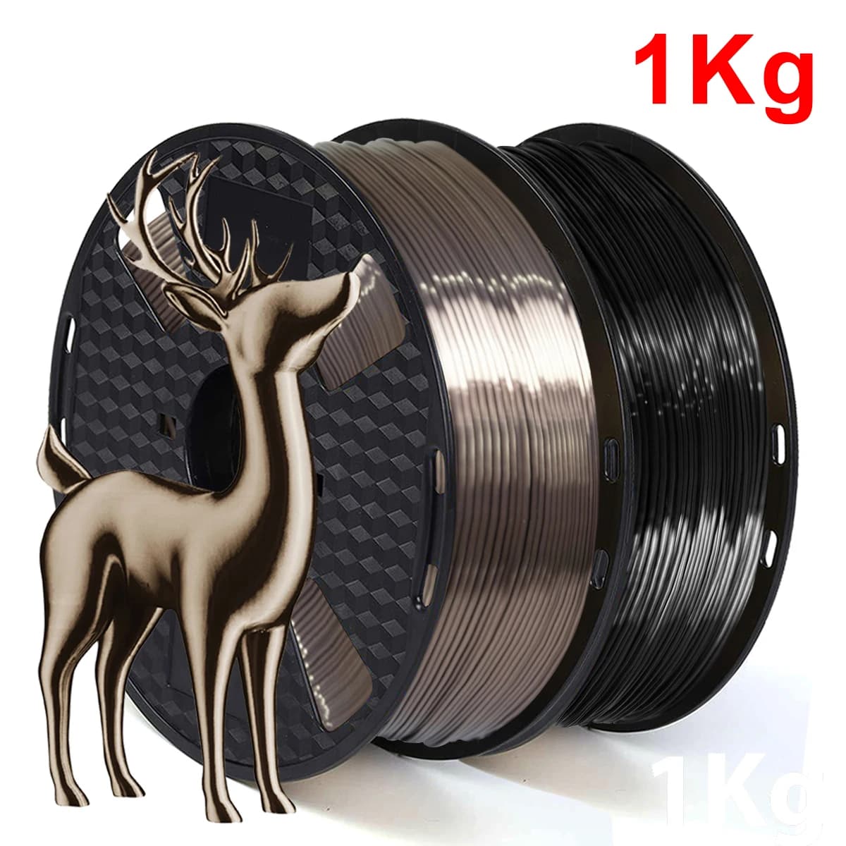 1,75mm 250g 500g 1Kg 3D Printing Filament PLA Silk Rose Gold 3D Printing Material Silk Pla Black Ribbons Wire Vacuum Packing