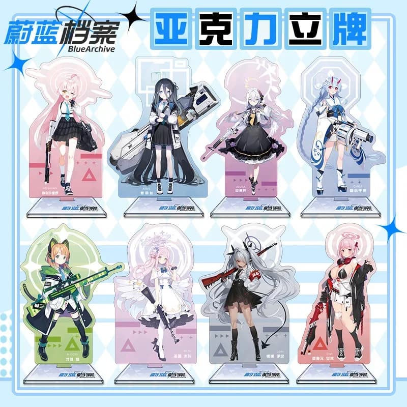 Blue Archive 16cm Acrilico Standee Anime Gioco Merchandise Display da tavolo Dropshipping all'ingrosso Figura da collezione su misura