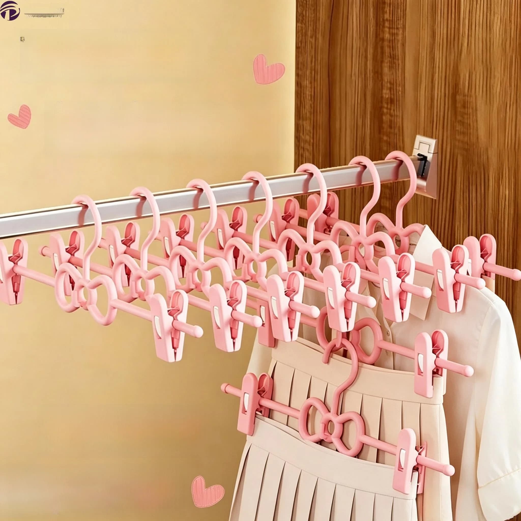 Adjustable Pants Hanger for Hanging Pants Underwear Seamless Multi-Functional Clamp Clothes Hanger Home Use Clothes Drying Rack