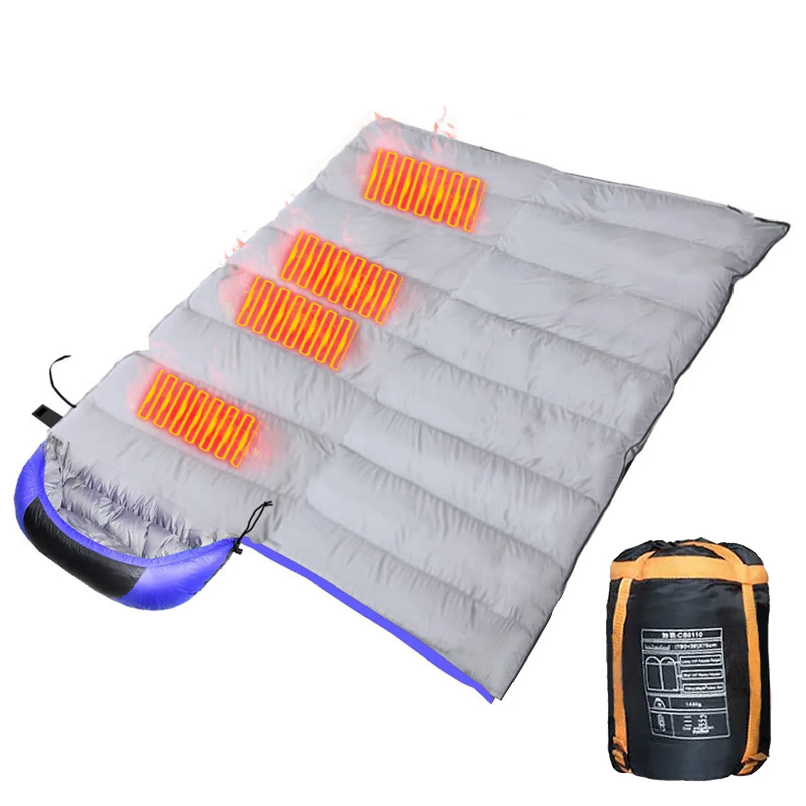 3-level heated winter camping towel rack powered by adult outdoor