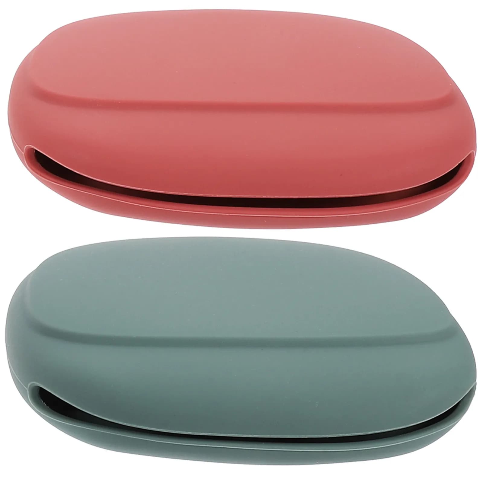 2 Pezzi Custodia Portatile per Spugna da Trucco in Silicone, Contenitore Compatto da Viaggio per Piumini da Trucco, Scatola Porta Piumini per Donne e Ragazze