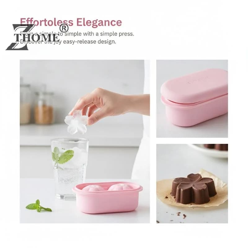 Ice Maker Flower Ice Mold Food Grade Material 3D Appearance PP Mold Easy Demolding Cherry Blossom Creative Household Ice Mold