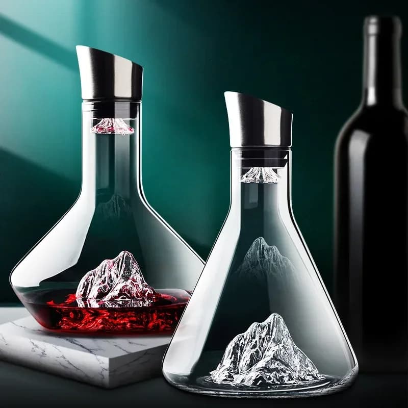 Decanter per whisky da 1500 ml Decanter per vino Vetro di cristallo senza piombo Decanter rapido creativo Set di bicchieri per vino rosso Accessori per vino