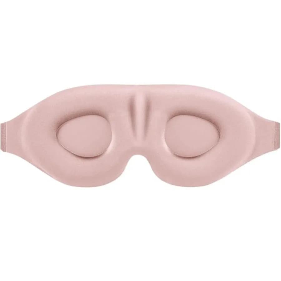 Luxury Sleep Eye Mask for Side Sleeper Men Women, Zero Eye Pressure 3D Sleeping Mask, Light Blocking Patented Design Night Blindfold, Soft Eye Shade Cover for Travel, Pink