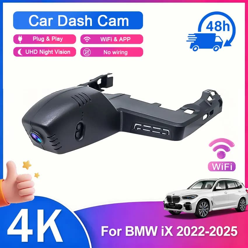 New ! Car DVR For BMW IX M60 2022 2023 2024 2025 2026 Dash Cam 4K 2160P Car Accessories Night Vision WiFi APP DashCam
