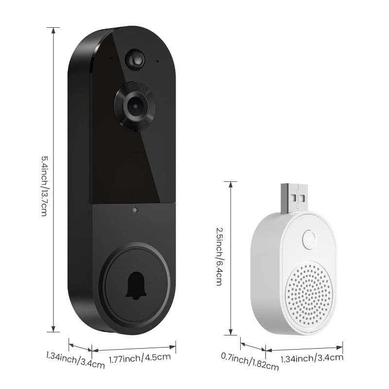 Video doorbell high definition night camera wifi low power consumption home humanoid recognition video intercom