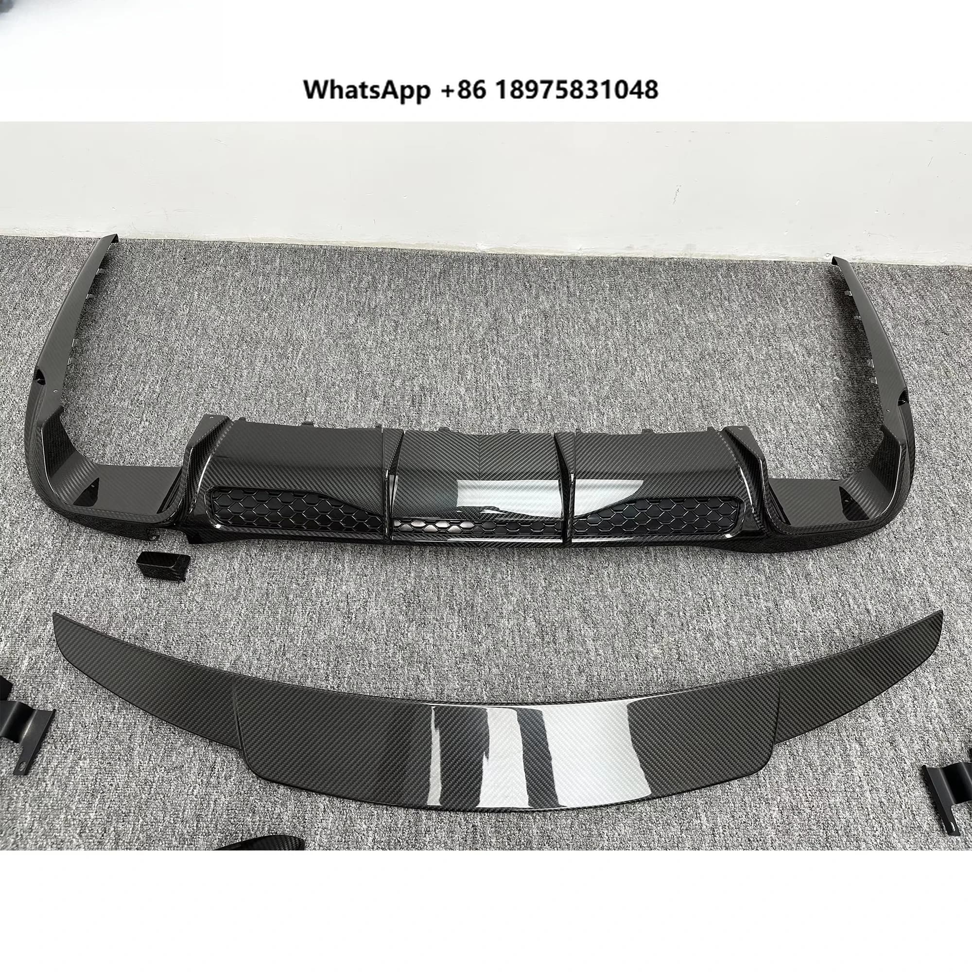 Brabu Style Dry Carbon Fiber Body Kit With Front Lip Rear Diffuser Rear Spoiler for Benz S Class W223 S450 S500 2021-2024
