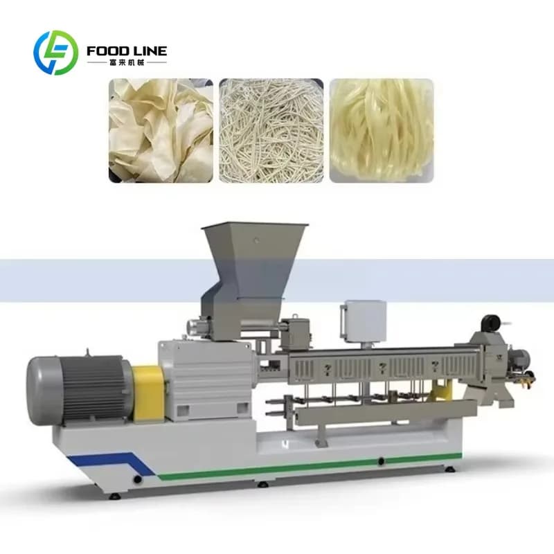 Customized Puffed Foods and Pasta Twin Screw Extruder Machine for Making Textured Protein Foods Pea Protein and Wheat Nugget