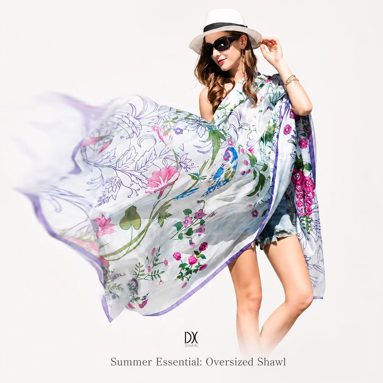 DANA XU Silk Head Scarves Muslim Women Hijab Jersey Scarf Bubble Shawls Large Size Female Bandana Poncho Foulard 2017